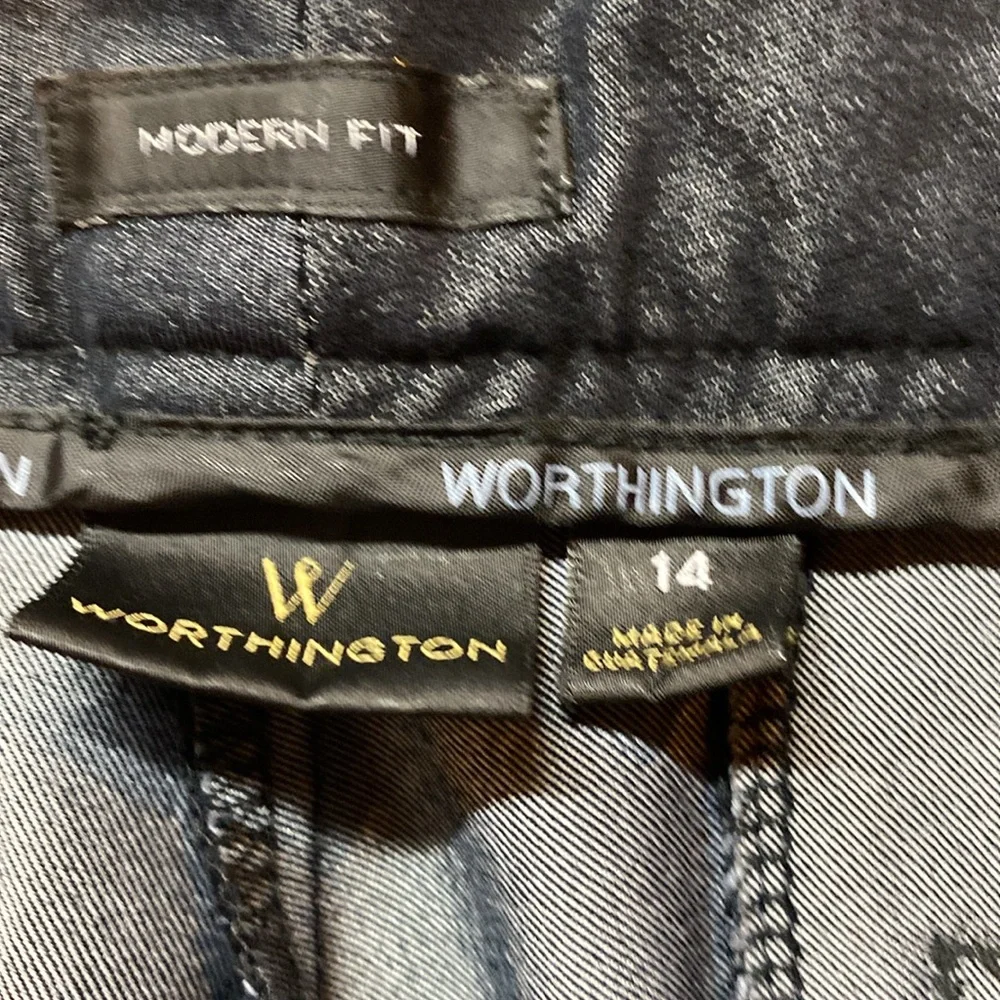 Worthington Gray Straight-Leg Trousers